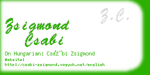 zsigmond csabi business card